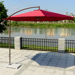 Large Side Hanging <strong>Umbrella</strong> With Marble <strong>Base</strong> for Outdoor Garden Courtyard Use Banana Style <strong>Patio</strong> Shade - Product Image 4