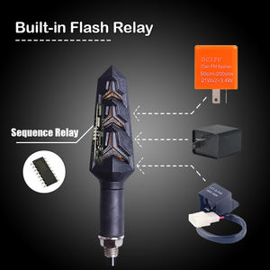 Nouveaux clignotants séquentiels en forme de Y pour scooter, <span class=keywords><strong>quad</strong></span> et moto, 12V, 12 LED, IP67, en ABS, garantie 12 mois - Product Image 5