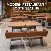 Banquette de restaurant, banquette à dossier en retour avec structure en chêne pour hôtel, café, cantine, salle à manger, salon, banquet, bar et terrasse