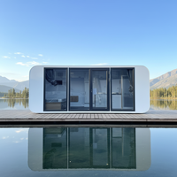 Cabane préfabriquée de style villa moderne en plein air, bureau, pod, mini-maison, acier EPS, cabane avec toilettes