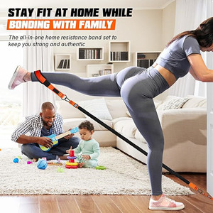 <span class=keywords><strong>Fascia</strong></span> di resistenza Wellshow per esercizi con maniglie porta di ancoraggio attrezzature per la palestra di casa per la <span class=keywords><strong>schiena</strong></span> - Product Image 6