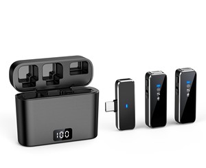 M3 Micrófono Lavalier inalámbrico AI Reducción de ruido Estuche de carga para iPhone Android iPad para grabación de video Vlogging - Product Image 1