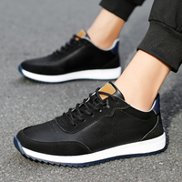 Chaussures décontractées rétro en cuir pleine fleur pour hommes, couleur noir et blanc, baskets à lacets pour la marche quotidienne, taille 37-46
