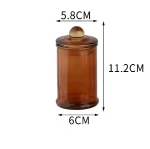 Vela aromática de cera de soja vintage personalizada de boca ancha de 150ml 350ml con soporte de campana de vidrio y tapa de cristal - Product Image 2