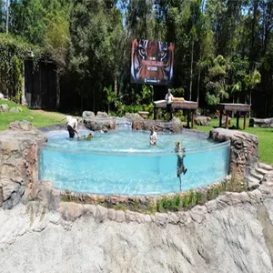 Parco divertimenti Resort piscina curva Extra Large piscina personalizzata in vetro acrilico Bigeer all'aperto