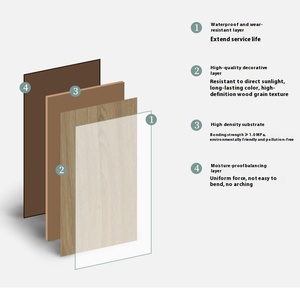 Modern Design <strong>Patterned</strong> Commercial <strong>Wood</strong> <strong>Flooring</strong> Lotus Leaf Patchwork Self-Laying Office Building Laminate for Office Use - Product Image 6