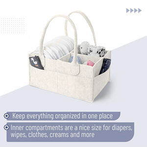 Bolsa de Almacenamiento para Toallitas de Bebé, Cesta con Compartimentos para Cuidado del Bebé, Organizador de Pañales para Recién Nacidos - Product Image 4