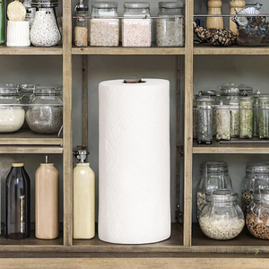 Modern Metal Multi-functional Single Tier Countertop <b>Kitchen</b> Organizer Stand Vertical Paper Towel <b>Roll</b> <b>Holders</b> - Product Image 3