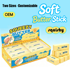 Jouet Fidget en TPR Ultra Doux Légèrement Collant et Sûr, Bloc de Beurre, pour la Stimulation Multi-Compétences Parent-Enfant, Accessoire de Jeu d'Intérieur - Product Image 1