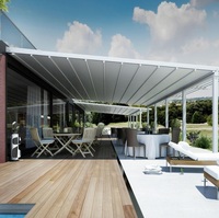 Pergola motorisée de toit rétractable électrique 5X3, modèle, Pergola-Aluminium
