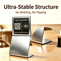 Soporte de Mesa para Reseñas de Google con NFC, de Acero Inoxidable, Impermeable, Estructura Antioxidante, para Servicio de Catering al Aire Libre
