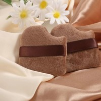 Ensemble de 6 puffs à poudre en forme de biscuit au chocolat, puffs en velours, puffs coussin, mini puffs à poudre, vente en gros