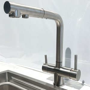 3 Way <b>Deck</b> Mount Stable Kitchen Faucet Pull Down 304 Stainless Steel <b>deck</b> mount kitchen faucet - Product Image 2