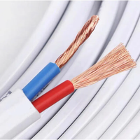 Câble en cuivre plat parallèle flexible RVVB pour câblage sécurisé 2x0.75 2x1.0 2x1.5 2x2.5 2x4 gaine blanche rouge bleu 300/450V