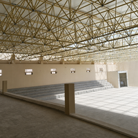 Bangunan Gedung Olahraga Struktur Baja dengan Atap Rangka Ruang, Gedung Olahraga Dalam Ruangan Prefabrikasi untuk Penggunaan Klub