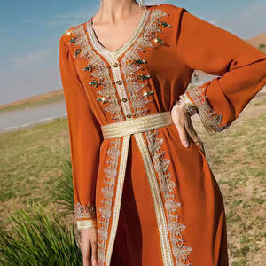 EID Middle East Custom Stones Embroidery <strong>Kaftans</strong> <strong>Dress</strong> Ramadan High End Luxury <strong>Moroccan</strong> Caftan <strong>Dress</strong> <strong>Kaftan</strong> - Product Image 1
