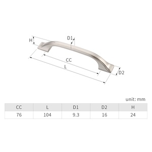 Tirador de armario de bronce frotado con aceite, herrajes para muebles de 76mm, tiradores de armario de tocador de 3 pulgadas 3616 - Product Image 3