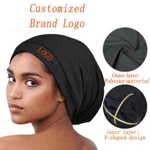 <span class=keywords><strong>Bonnet</strong></span> de <span class=keywords><strong>nuit</strong></span> en satin doublé de soie avec logo personnalisé, ajustable, style <span class=keywords><strong>bonnet</strong></span> souple, <span class=keywords><strong>pour</strong></span> <span class=keywords><strong>la</strong></span> protection des cheveux, toutes saisons - Product Image 1