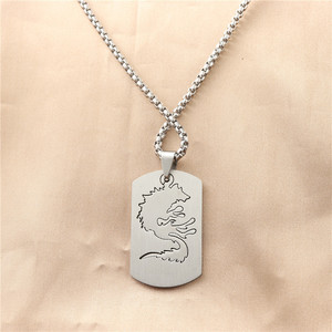 Collar con Colgante de Lobo de Acero Inoxidable, Diseño Animal para Hombre, Estilo Punk, Joyería de Regalo 12033 - Product Image 2