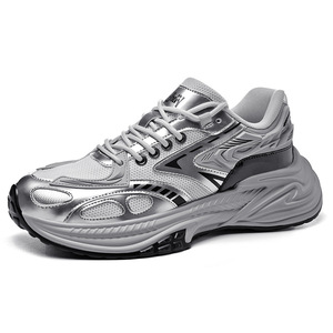 Chaussures décontractées rétro style Hong Kong pour hommes et femmes, baskets de sport multicolores à semelle épaisse, tendance, pour couple - Product Image 3