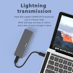 M.2 nvssd خارجي محمول 10 bps USB3.1 USB إلى M.2 PCi-E NVME SSD علبة حاوية من سبائك الألومنيوم - Product Image 5