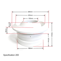 Diffuseur de jet circulaire en aluminium OEM ODM avec boule interne réglable, buse de sortie pour grille et registre d'air CVC pour la ventilation