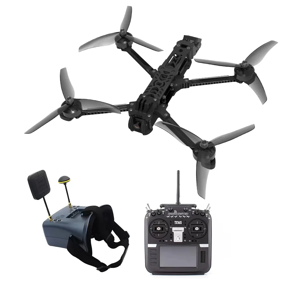 Drone fpv 10 pouces 5.8G 2.5W ou 1.2G Charge 4-6.4KG Récepteur TBS ou ELRS915 Kit de machine 10 pouces Caméra de vision nocturne Caddx