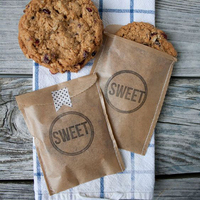 Sacs en papier kraft recyclé double couche personnalisés en gros, laminés mat, pour emballage alimentaire de boulangerie et de sushis