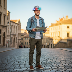 Chapeau Fedora <span class=keywords><strong>Jazz</strong></span> à Paillettes LED Personnalisables Néon-Glo, Idéal pour Thanksgiving, Ramadan, Nouvel An, Événements, Mariages, Concerts et Fêtes - Vente Flash - Product Image 4