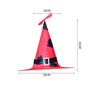 Kostum pesta Halloween bersinar, properti gaun pesta Halloween, topi penyihir bersinar gantung untuk anak-anak dan dewasa, dekorasi pohon <span class=keywords><strong>Prom</strong></span> - Product Image 6