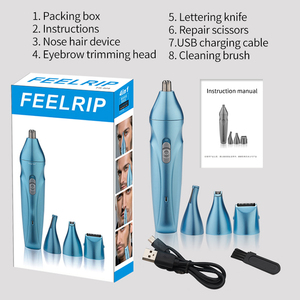 Dispositivo de Depilación Inalámbrico Recargable 4 en 1, Eléctrico, USB, para Hombre (Rostro y <span class=keywords><strong>Nariz</strong></span>), para Mujer (Oídos), Set para el Hogar y el Garaje - Product Image 6