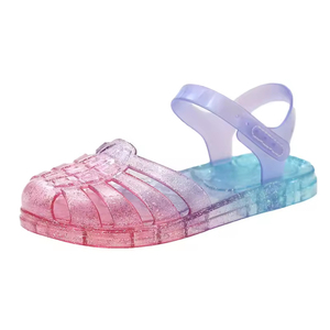 Sandales pour enfants, couleur dégradée, sandales de plage ajourées, sandales en gelée pour filles, sandales en gelée souples unisexes pour enfants - Product Image 6