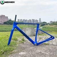 Cadre de vélo de gravier en carbone MEINIER T1000, compatible avec des pneus jusqu'à 700Cx57C, frein à disque, passage des câbles interne, cadre de cyclocross avec boîte à outils