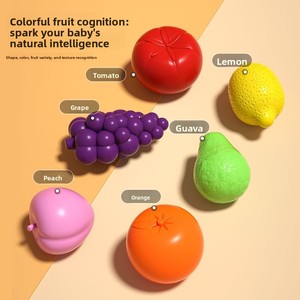 Juguete de Frutas con Forma de Arcoíris para Bebés, 6 Piezas, Reconocimiento de Colores, Habilidades Motoras Finas, Educación Temprana, Certificado EN71 CPC, Regalo - Product Image 4