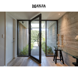 Porta Esterna Moderna Personalizzabile ODM/OEM 36x80, Porta <span class=keywords><strong>d</strong></span>'<span class=keywords><strong>Ingresso</strong></span> in Alluminio e Vetro, Porte a Battente in Alluminio per Patio - Product Image 3