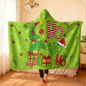 Nouvelle Couverture à Capuche Personnalisée 2026 avec Imprimé Dessin Animé de Noël, Cape Châle Portable Doux et Chaud, Couverture de Canapé Paresseux pour Enfants et Adultes - Product Image 1