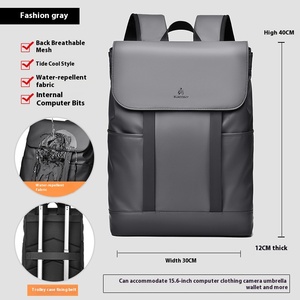 Haut de gamme hommes léger PU sac à dos élégant luxe multifonctionnel <span class=keywords><strong>ordinateur</strong></span> sac <span class=keywords><strong>pour</strong></span> voyage d'affaires fermeture éclair 30L petit - Product Image 3