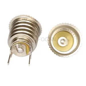 Screw Metal E14 Light Socket, Lamp Bulb Holder with PCB Board Two Pin