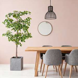 Plante artificielle en plastique Polyscias Fruticosa, imitation bonsaï, verdure artificielle pour la décoration de bureau et de la maison, plantes artificielles - Product Image 4