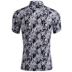 Rts Tùy Chỉnh Tất Cả Các In Ấn Hawaii Bãi Biển Áo Sơ Mi 100% Chải Kỹ Bông Biển Đảo Poplin Chống Nhăn Aloha Khu Nghỉ Mát Mặc Cây Cọ In - Product Image 4