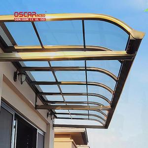 Mái vòm bằng nhôm mái hiên che mái hiên bằng polycarbonate mái hiên ban công sân vườn chống thấm nước hoạt động bằng tay - Product Image 1