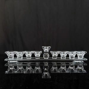 Großhandel 9 Köpfe Klarglas Kristall Chanukka Menorah MH-Z0376 - Product Image 1