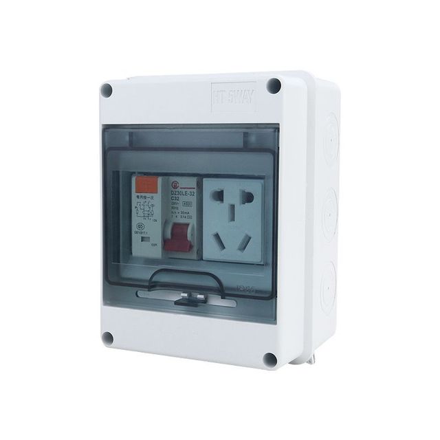 4-way IP65 Waterproof Outdoor Distribution Box Set with Transparent Cover