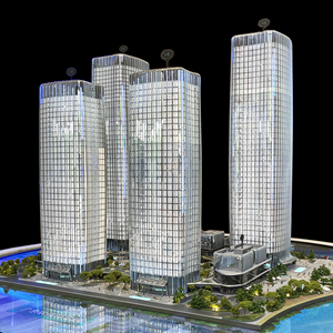 Customized Modern Skyscraper Office Building Model With 3D Model Design High 3D Printing for Apartment Use Architectural Model - Product Image 5