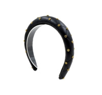 Bandeau en verre coloré fait à la main avec strass en cristal, fleur rembourrée, accessoires pour cheveux, bandeau en diamant pour femmes
