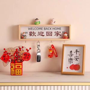 <b>Wall</b> Mounted Key <b>Storage</b> Rack Rectangle Entryway Organizer Multifunction Neatening <b>Storage</b> <b>Hanging</b> Rack For Home Doorway - Product Image 1