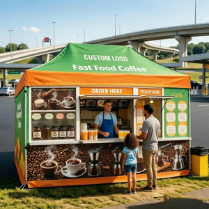 Carpas Personalizadas Económicas <span class=keywords><strong>de</strong></span> 10*15 Pies, Resistentes a la Intemperie, para Ferias Comerciales, Uso en Exteriores para Todas las Estaciones, para Comida o Bebida - Product Image 1