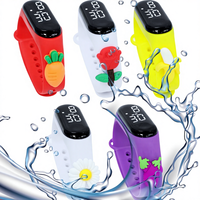 Jam Tangan Digital LED Anak Motif Kartun Hewan, Tahan Air, Model Gelang, untuk Anak Laki-laki dan Perempuan, dengan Logo Kustom