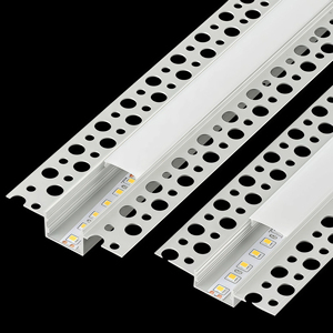 Linear <strong>Light</strong> for <strong>Ceiling</strong> Plaster Led Strip Profile <strong>Light</strong> PC Cover Diffused Recessed LED Channel <strong>Diffuser</strong> Black White - Product Image 2