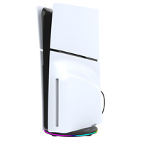 Base hôte de support vertical à lumière ambiante RVB 14 couleurs pour console de jeu PS5 Slim/PS5 Pro